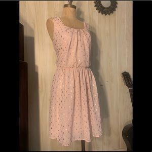 Pink &Gold Polka Dot Dress
